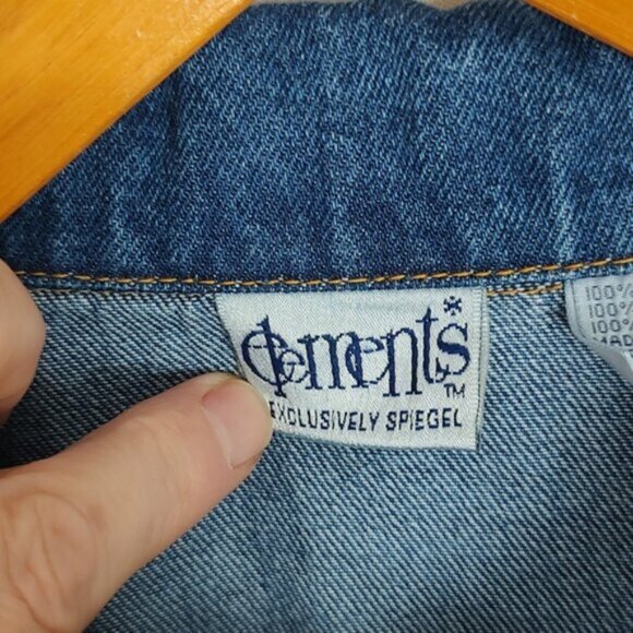 EUC Spiegel Retro 90s Denim Jumpsuit NWOT Zipper Pocket Cinch Accents Size 10 - Picture 5 of 12